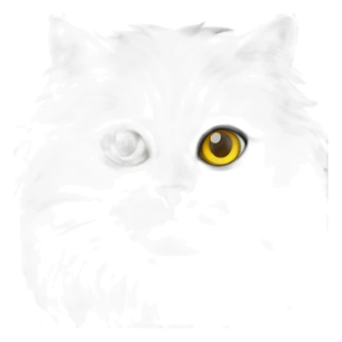 multicolored but mostly gray persian fluffycat with yellow eyes and she is stupid sticker