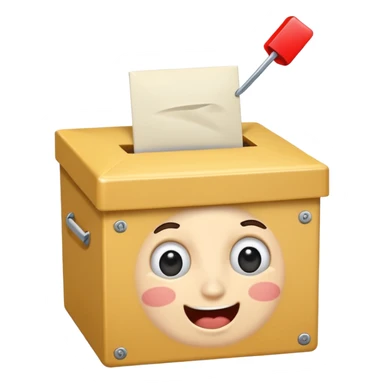 gusto ko 'yong ballot box and then may mga facial expression na masaya, malungkot, pagod, inaantok, kinikilig. sticker