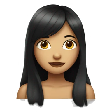 girl with dark hair posing in the mirror sticker