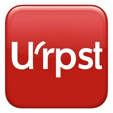 a red square with the words "ur pist" in the middle of the square sticker