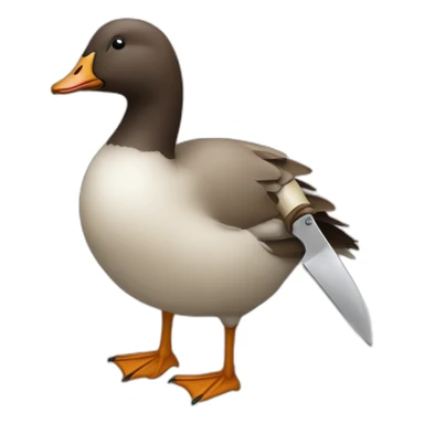 untitled-goose-holding-butterknife sticker