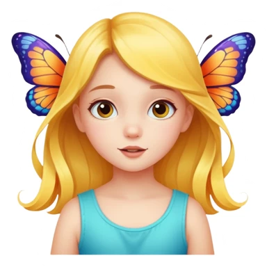 What a beautiful little girl is born and blossoms into a beautiful butterfly ￼ sticker