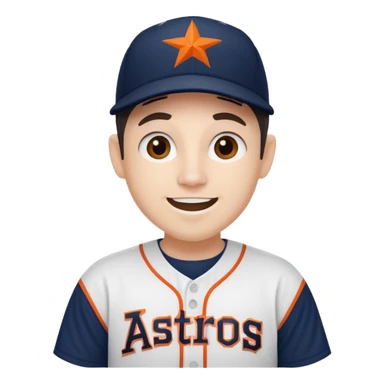 Houston Astros fan cheering sticker