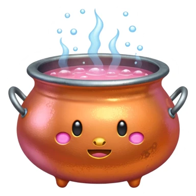 Pastel orange pink  cauldron sticker