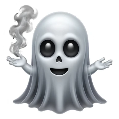 black ghost w smoke behind it sticker