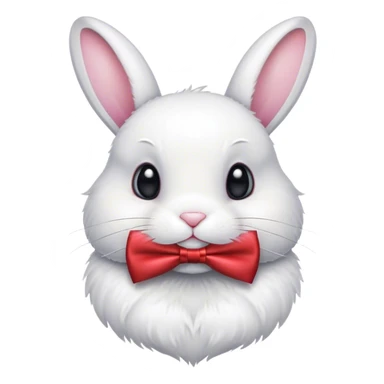 Un lapin avec un noeud  sticker