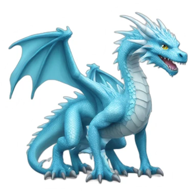 Ice-dragon, full-body sticker