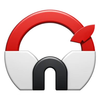 Représente moi une borne kilométrique rouge et blanche avec le chiffre N7. le bas est un rectangle blanc et le haut est en demi cercle rouge ayant la même largeur que le rectangle blanc. sticker