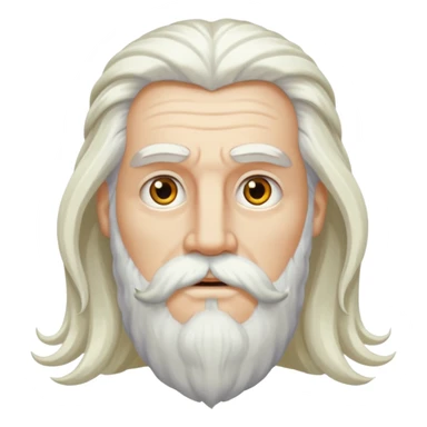 GOD OF WAR Zeus with white eyes white long hair and long white beard  sticker