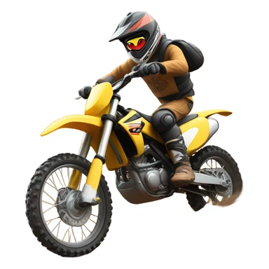 Car riding dirtbike sticker