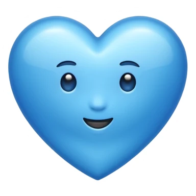 Coeur bleu Normal iPhone sticker