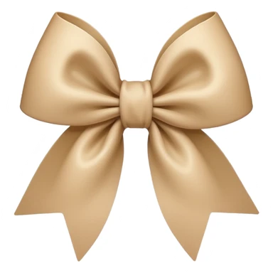 classic beige bow with smooth curves sticker