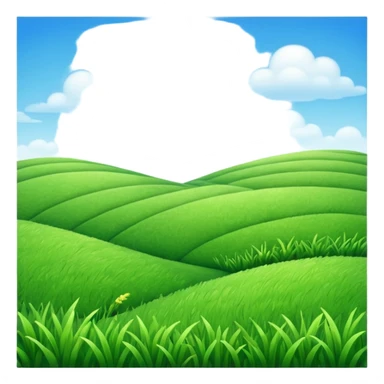 Grass field and blue sky realistically  sticker