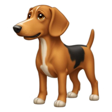 Un teckel sur un cheval sticker