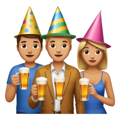 bola de discoteca bebiendo cerveza con amigos sticker