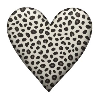 leopard grey print heart sticker