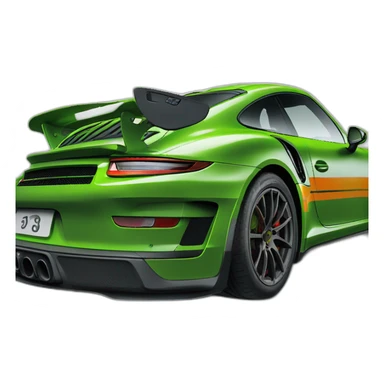 Grenouille dans une porche 911 gt3 rs sticker