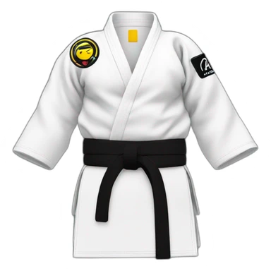 bjj white belt black kimono aca logo sticker