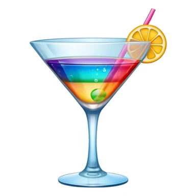 cocktail glass sticker