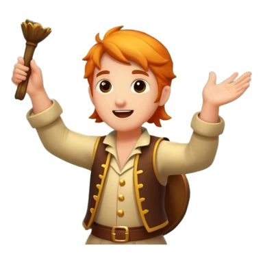 forest bard cheering with firefly burst sticker