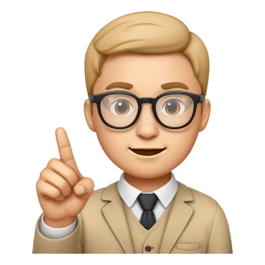 nerd emoji combined with pointed finger sticker