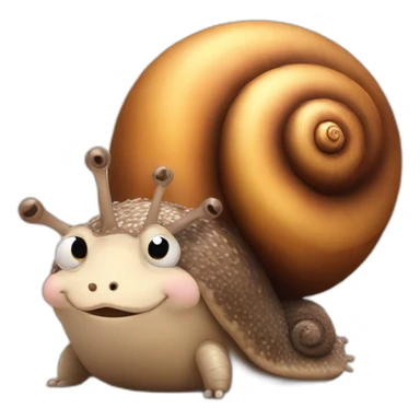 a snail and hedgehog hugging together sticker
