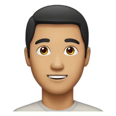Filipino man with black hair and brown eyes sticker