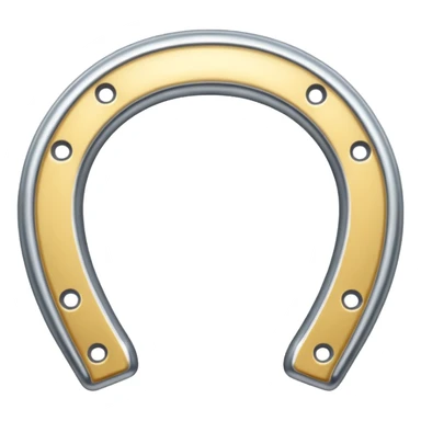 Horse shoe silver upside down  sticker