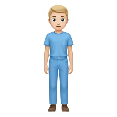 Sky blue pant and shirt boy sticker