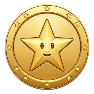 A star coin sticker