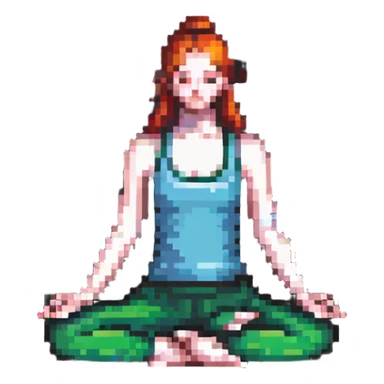 person doing yoga sticker