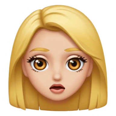 Baddie girl eye rolling at someone  sticker