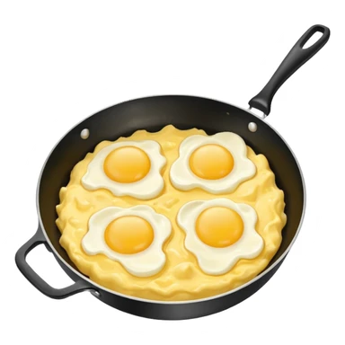scrambled eggs pan sticker