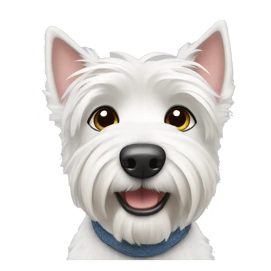 Westie dog with bandan  sticker