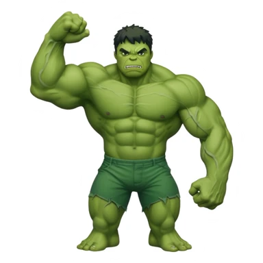 Hulk full body flexing his arm sticker