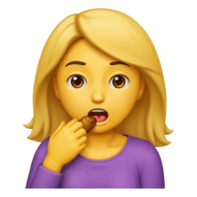 Women emoji choking herself  sticker