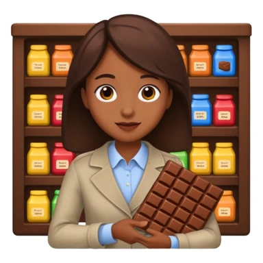 a person going to buy chocolate sticker