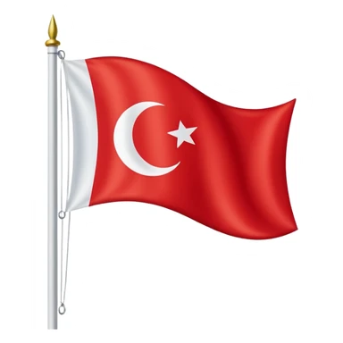 Turkish flag in blue sticker