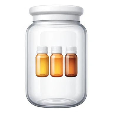 emoji of beauty tubes and jar with brand labels, minimalistic design sticker