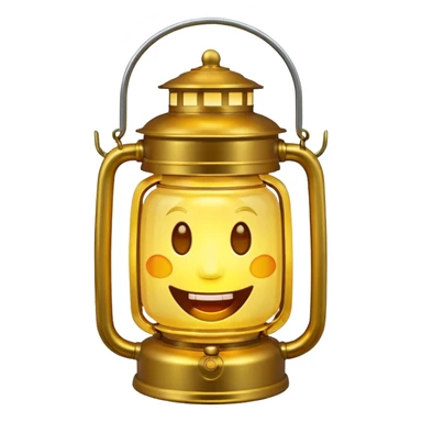 lantern emoji with laughing face sticker