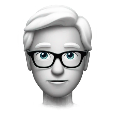 Whispering emoji with glasses sticker