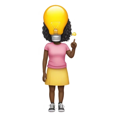 girl with lightbulb sticker