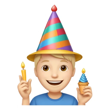 Emoji  (précisément celui-ci😅i)qui fête anniversaire  sticker