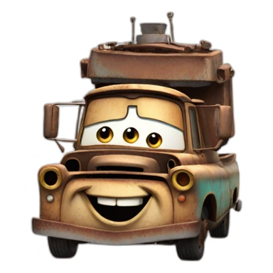 mater from cars movie sticker