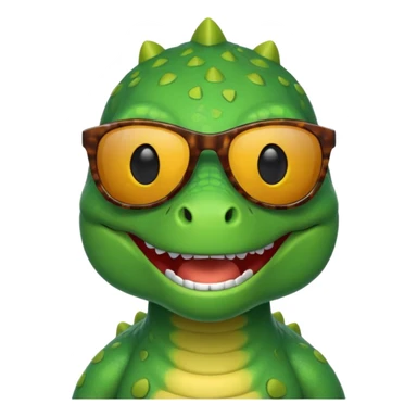 dinosaur wearing sunglasses sticker