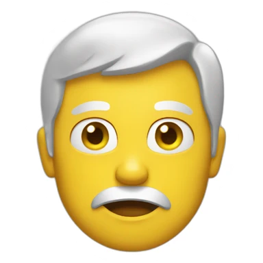 Yellow contempt face emoji sticker