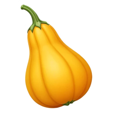 squash fruit, simple and clear, yellow-orange color sticker