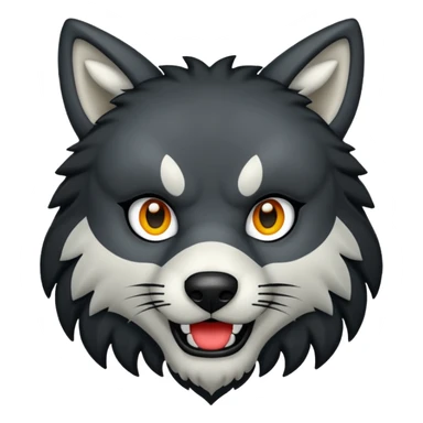 Lobo negro aullando sticker