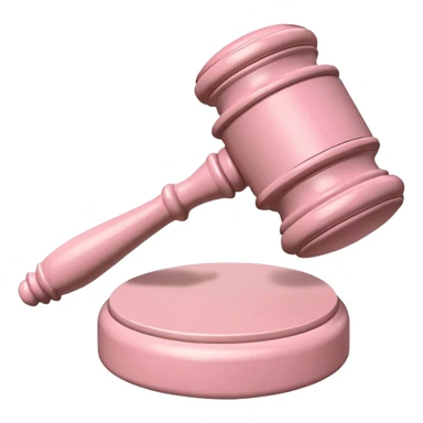 light pink gavel sticker
