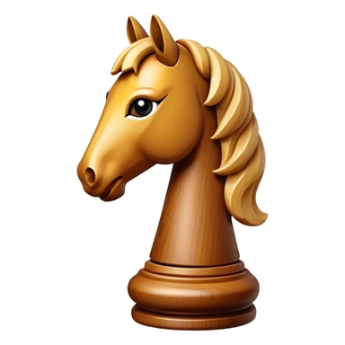 wooden horse chess piece sticker